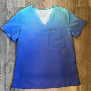 Figs ombre scrub top NWOT M